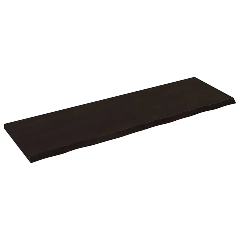 Blat stołu, ciemnobrązowy, 160x50x(2-4) cm, lite drewno dębowe
