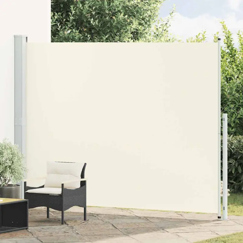 Zwijana markiza boczna na taras, 220x300 cm, kremowa