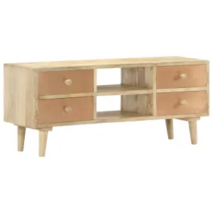 Szafka pod telewizor, 110x30x45 cm, lite drewno mango