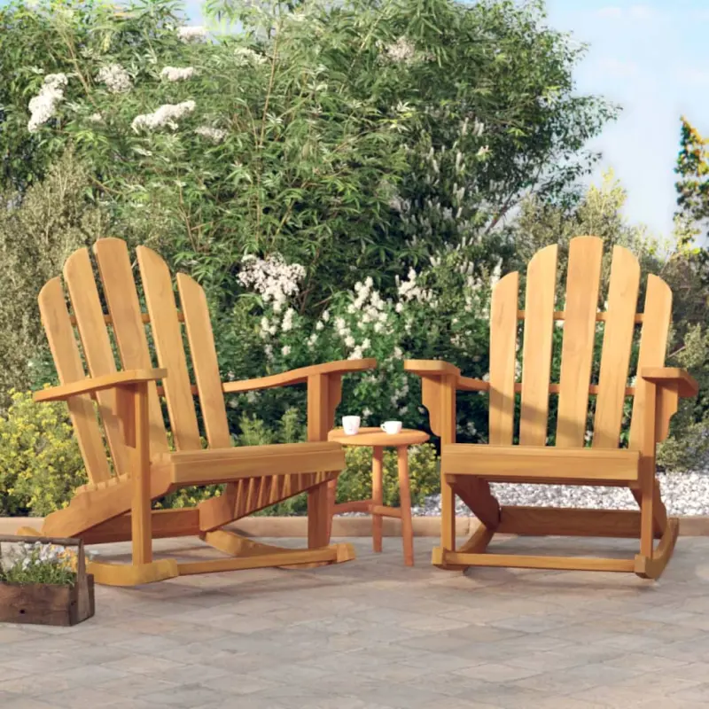 Bujane fotele ogrodowe Adirondack, 2 szt., 79x100x103 cm, tek