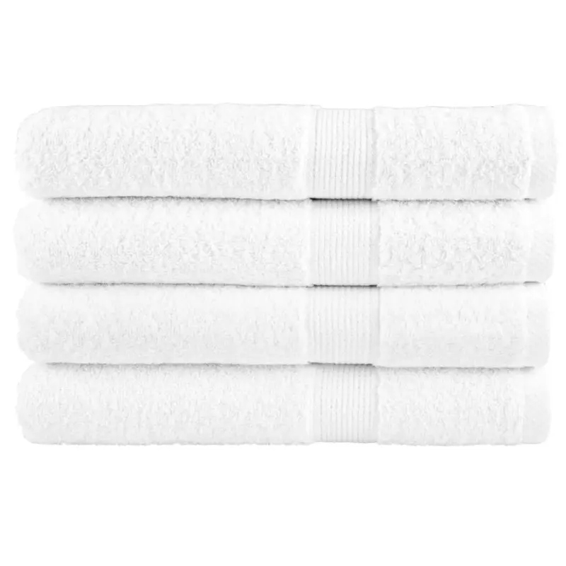 Ręczniki premium, SOLUND, 4 szt., białe, 100x200 cm, 600 g/m²