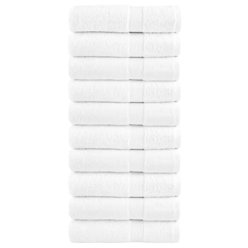Ręczniki premium, SOLUND, 10 szt., białe, 50x100 cm, 600 g/m²