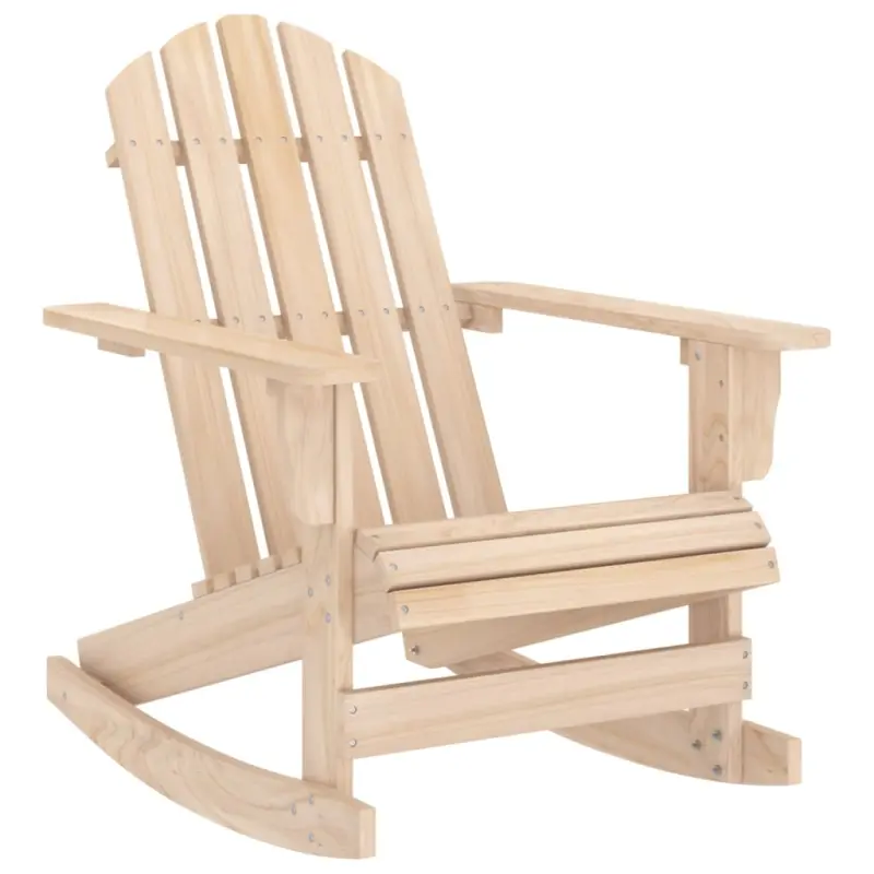 Ogrodowy fotel bujany Adirondack, lite drewno jodłowe