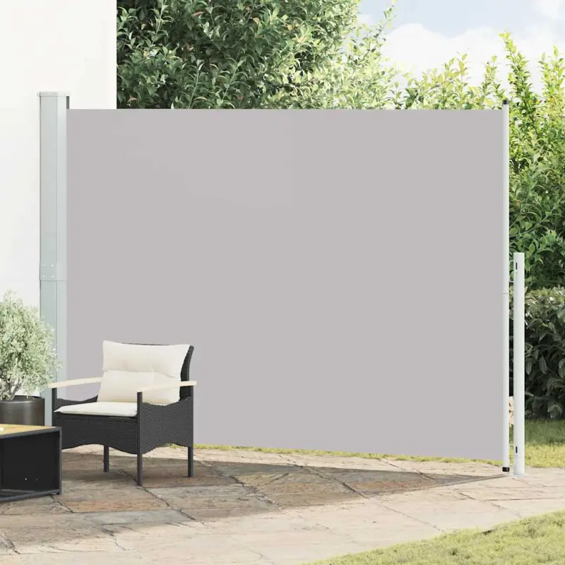 Zwijana markiza boczna na taras, 200x300 cm, szara