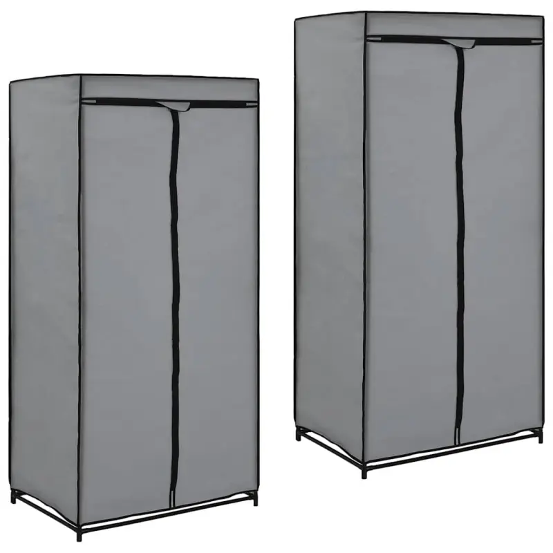Szafy, 2 szt., szare, 75x50x160 cm