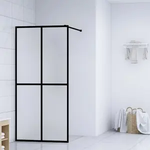 Ścianka prysznicowa, mrożone szkło hartowane, 140x195 cm
