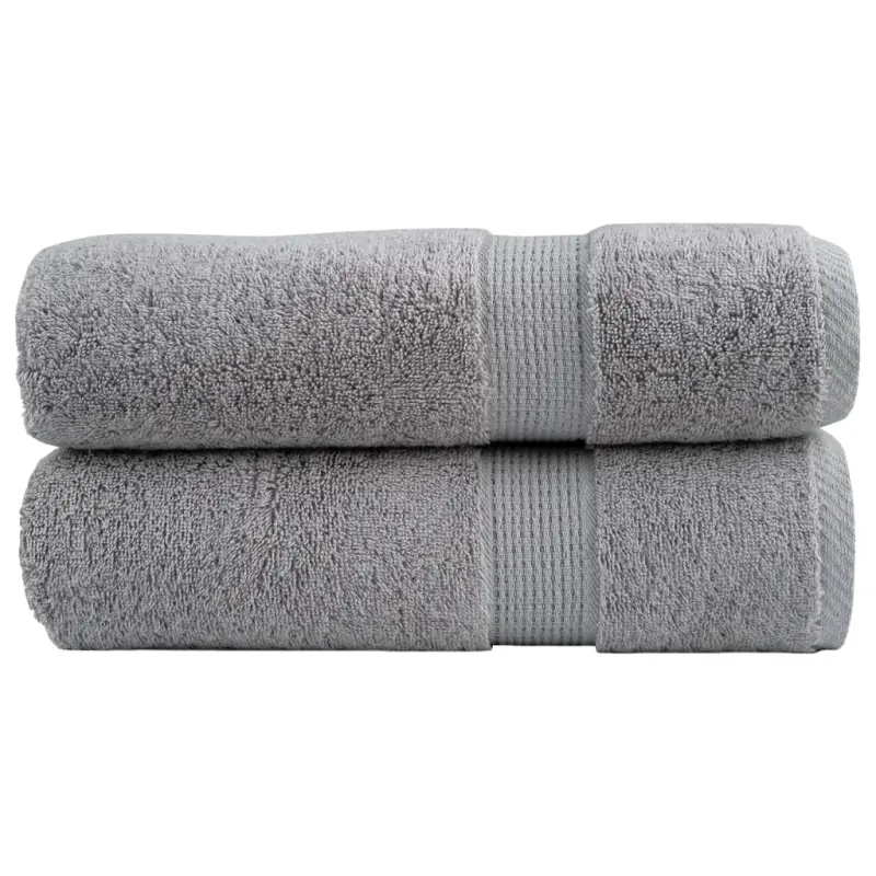 Ręczniki premium, SOLUND, 2 szt., szare, 100x150 cm, 600 g/m²