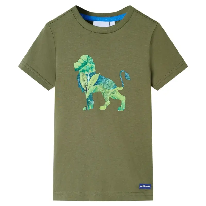 Koszulka dziecięca, khaki, 116