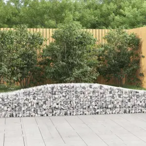 Kosze gabionowe, 4 szt, 400x30x40/60 cm, galwanizowane żelazo