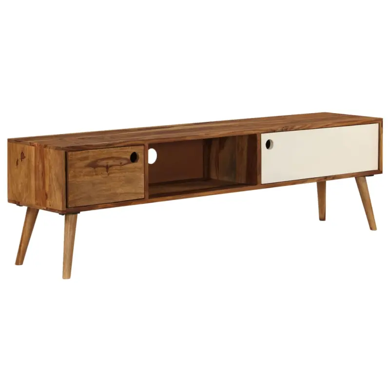 Szafka pod telewizor, 140x30x40 cm, lite drewno akacjowe