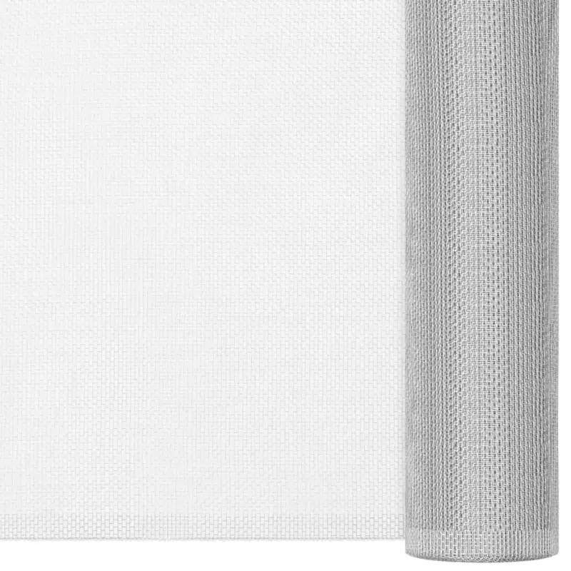 Siatka aluminiowa, 112 x 500 cm, srebrna