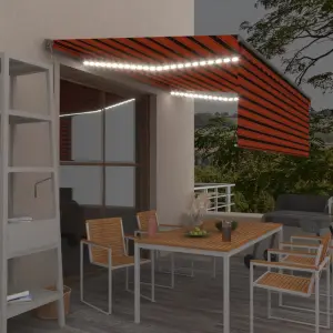 Automatyczna markiza z zasłoną, LED i czujnikiem wiatru, 4x3 m