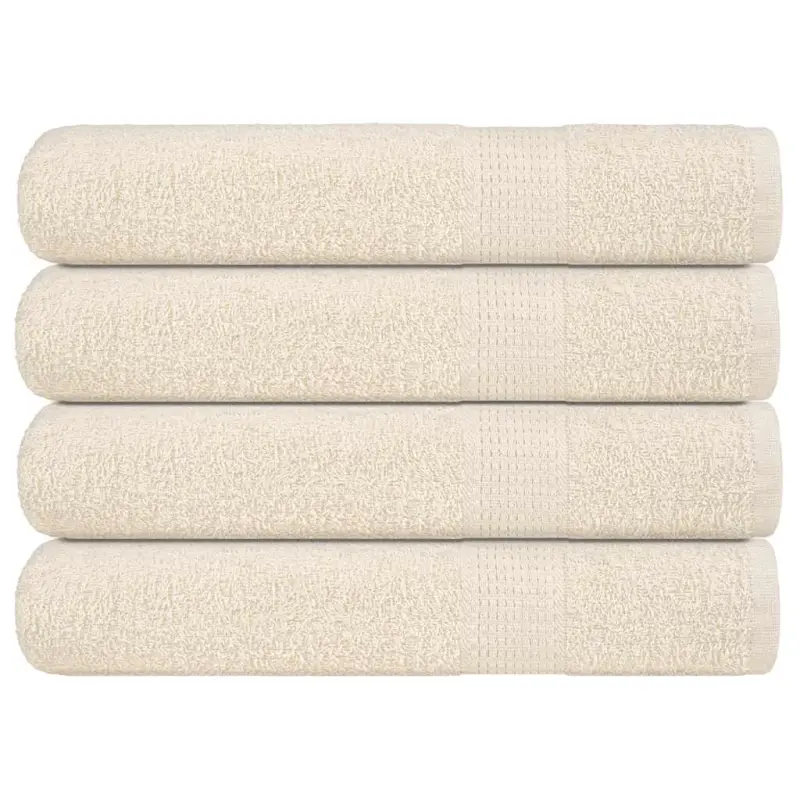 Ręczniki, FROGN, 4 szt, kremowe, 100x200 cm, 360 g/m²