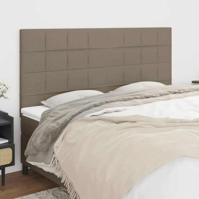 Zagłówek taupe 200x5x118/128 cm materiał