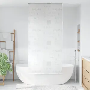 Roleta prysznicowa 80 x 240 cm, z napisami