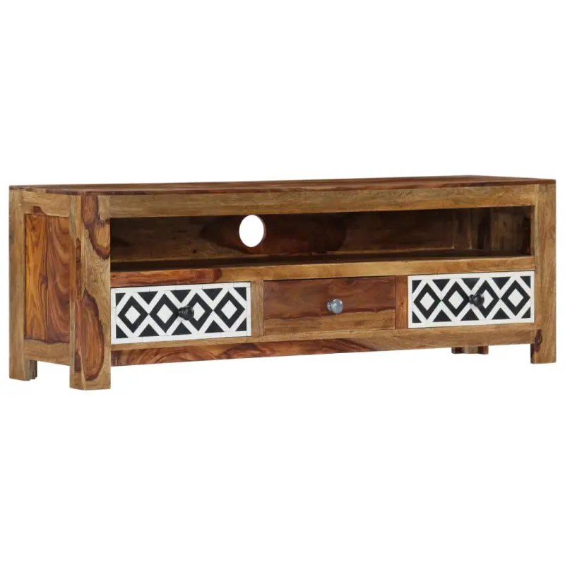 Szafka pod TV, 120x30x40 cm, lite drewno akacjowe