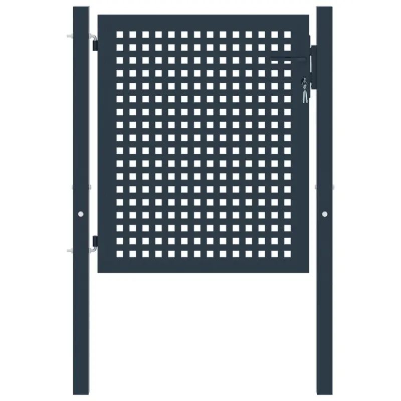 Brama ogrodzeniowa Antracyt 102x75 cm Stal