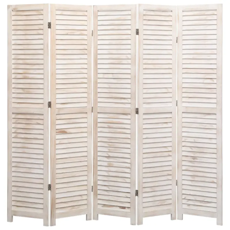 Parawan 5-panelowy, 175 x 165 cm, drewniany