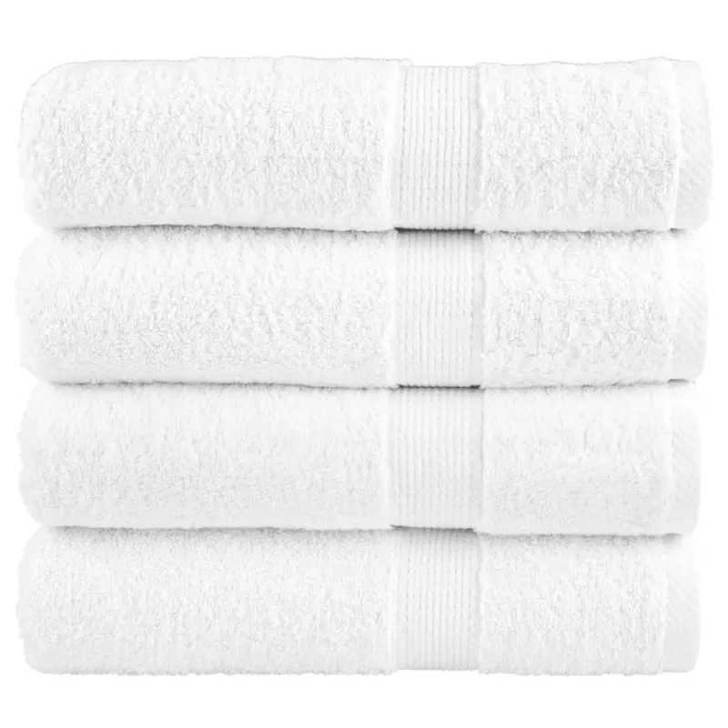 Ręczniki premium, SOLUND, 4 szt., białe, 100x150 cm, 600 g/m²