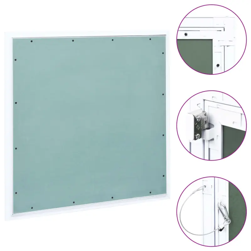 Panel rewizyjny z aluminiową ramą i płytą z gipsu, 500x500 mm