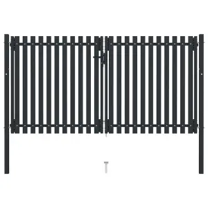 Brama ogrodzeniowa Double Door Fence Fur Steel 300x175 cm Antracyt