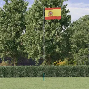 Flaga Hiszpanii z masztem, 6,08 m, aluminium