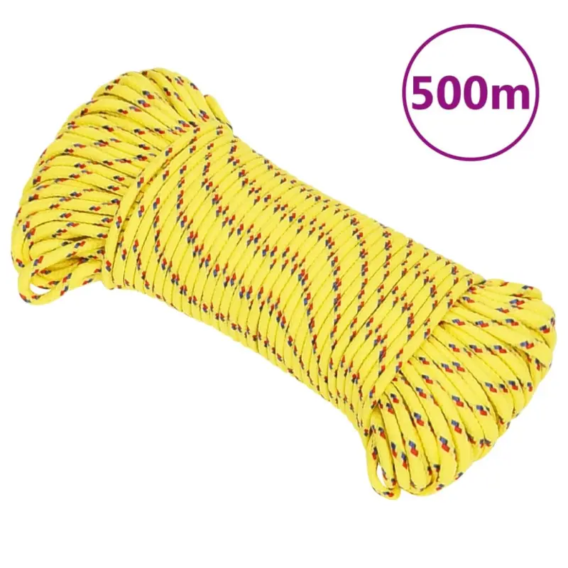 Linka żeglarska, żółta, 4 mm, 500 m, polipropylen