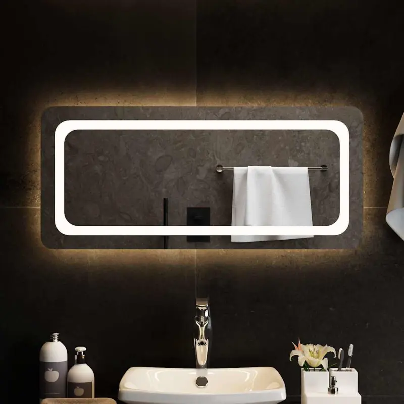 Lustro łazienkowe z LED, 90x40 cm