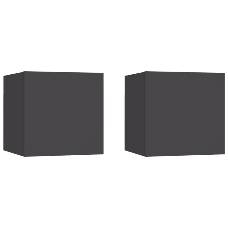 Szafki nocne, 2 szt., szare, 30,5x30x30 cm