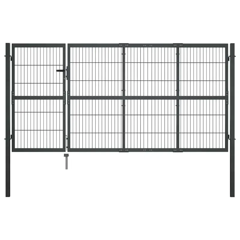 Brama ogrodowa ze słupkami stalowa 350x120 cm antracyt