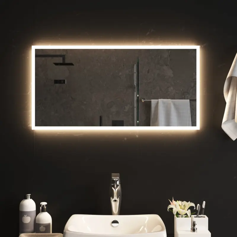 Lustro łazienkowe z LED, 40x80 cm