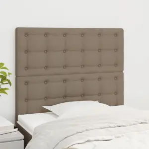 Zagłówek taupe 100x5x118/128 cm materiał
