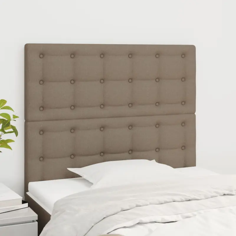 Zagłówek taupe 100x5x118/128 cm materiał
