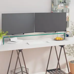 Podstawka pod monitor / telewizor szklana 120x30x13 cm