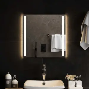 Lustro łazienkowe z LED, 50x50 cm