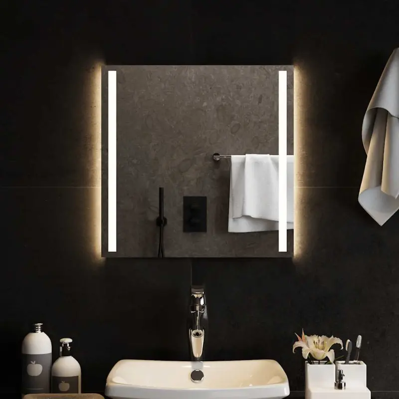 Lustro łazienkowe z LED, 50x50 cm