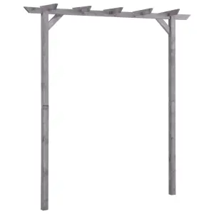 Pergola ogrodowa, szara, 200x40x205 cm, impregnowana sosna