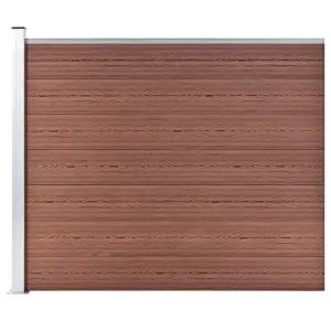 Panel ogrodzeniowy z WPC, 175x146 cm, brązowy