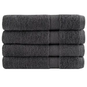 Ręczniki premium, SOLUND, 4 szt., antracytowe, 100x200 cm, 600 g/m²