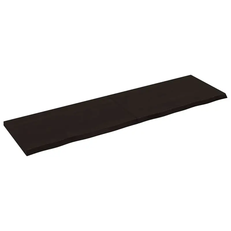 Blat stołu, ciemnobrązowy, 180x50x(2-4) cm, lite drewno dębowe