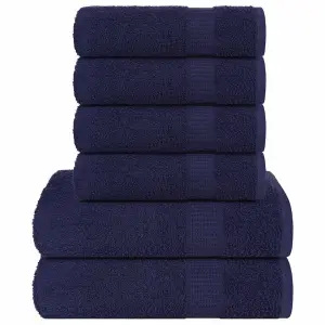 6-cz. zestaw ręczników, FROGN, granat, 360 g/m²