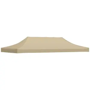 Dach do namiotu imprezowego, 6 x 3 m, beżowy, 270 g/m²