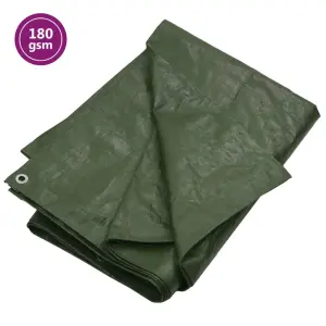 Plandeka, 180 g/m², 3x5 m, zielona, HDPE