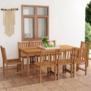 9-częściowy zestaw obiadowy do ogrodu, 180x90 cm, lite drewno tekowe