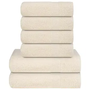 6-cz. zestaw ręczników, FROGN, kremowy, 360 g/m²