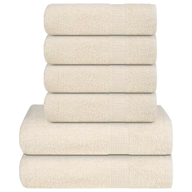 6-cz. zestaw ręczników, FROGN, kremowy, 360 g/m²