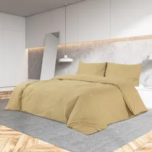 Zestaw pościeli, kolor taupe, 200x220 cm, lekka mikrofibra
