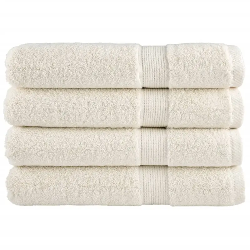 Ręczniki premium SOLUND, 4 szt., kremowe, 80x200 cm, 600 g/cm²