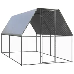 Klatka zewnętrzna dla kurcząt, 2x4x2 m, stal galwanizowana