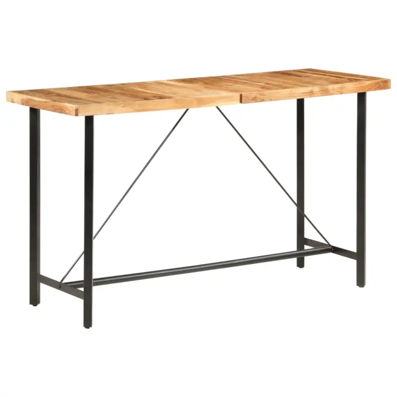 Stolik barowy, 180x70x107 cm, lite drewno akacjowe